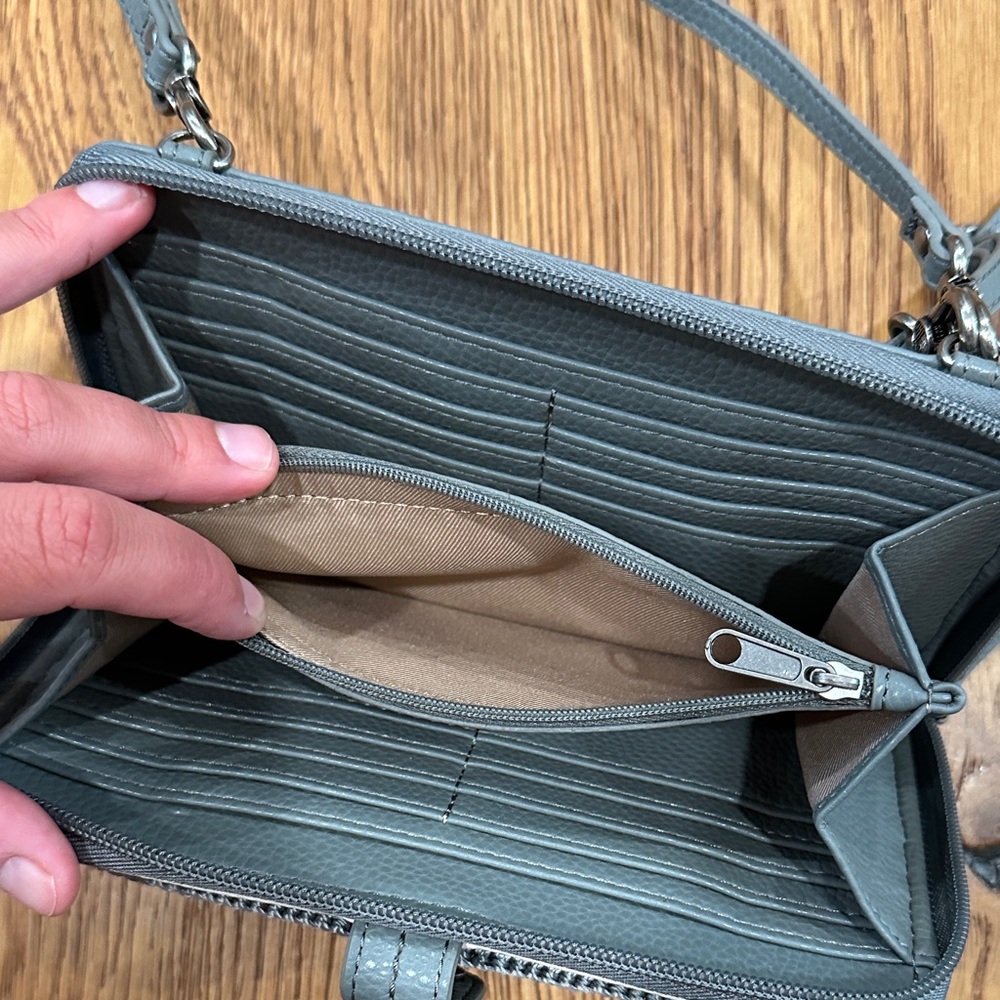 The Sak Navy and Light Gray Crossbody Wallet Purse - Picture 7 of 7
